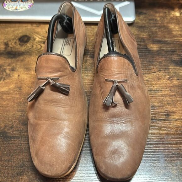  Brown Leather Tassel loafers size 11‎ main image 11